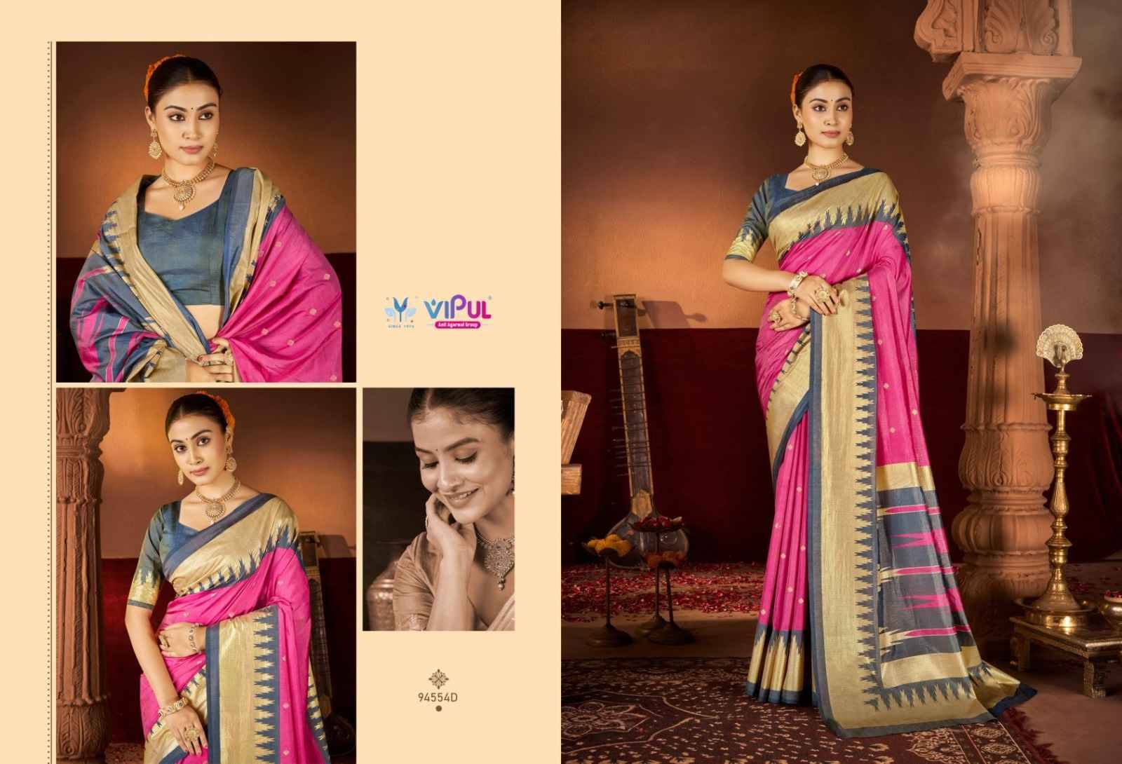 Chhaya silk 94554 Series By Vipul Fashion Indian Traditional Wear Collection Beautiful Stylish Fancy Colorful Party Wear & Occasional Wear Weightless Sarees At Wholesale Price